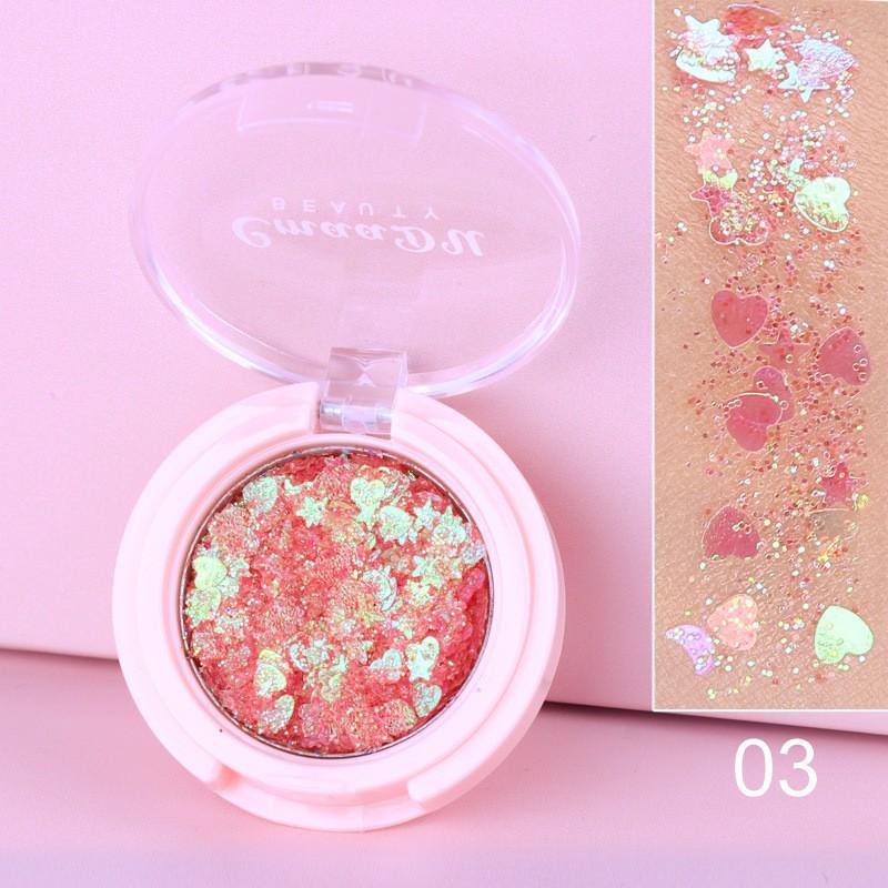 Monochrome Glitter Powder Sequin Eyeshadow Pentagram Moon Fragment Powder