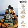 1pc Grand Theft Auto Soft Flannel Blanket with Designer Print A cozy blanket for all seasons, perfect for the couch, bed, office
