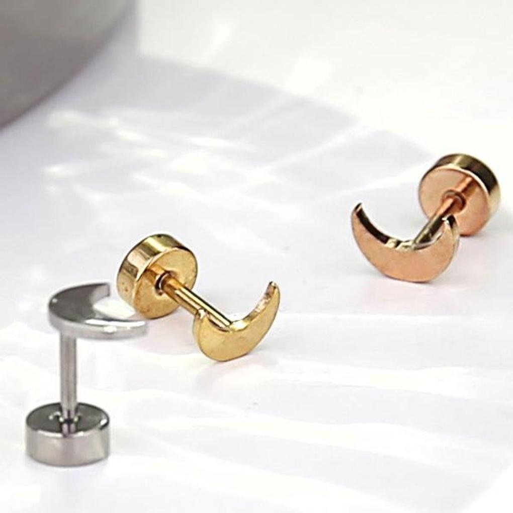 

Women s Daily Basic Moon Piercing (Single)