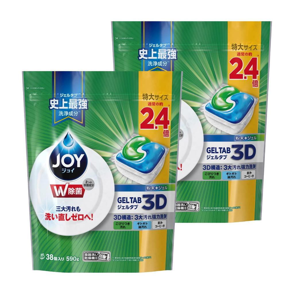 Joy Gel Tab Dishwasher Detergent 38 Pieces X 2 Pieces [Bulk Purchase]