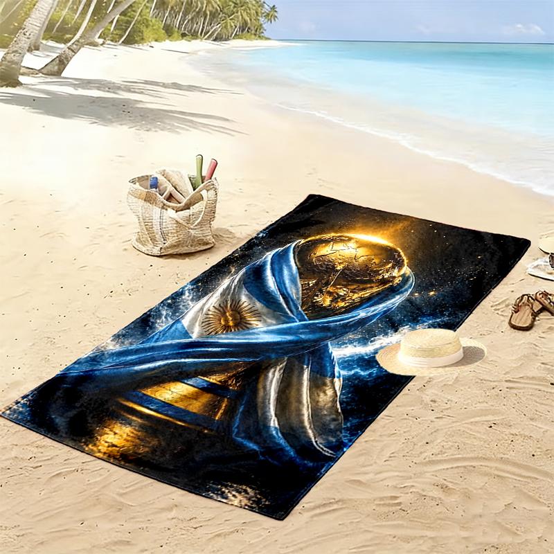 Football Star Messi Beach Towel, Durable and Easy to Clean, Soft and Vibrant Beach Towel Perfect for Travel
