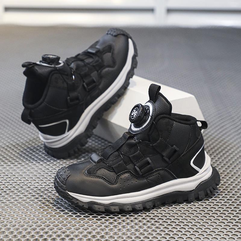 Autumn High Top Sneakers Kids Pink Casual Sports Shoes For Girls Platform Sneakers Breathable Non-slip Children's Boy Sneakers