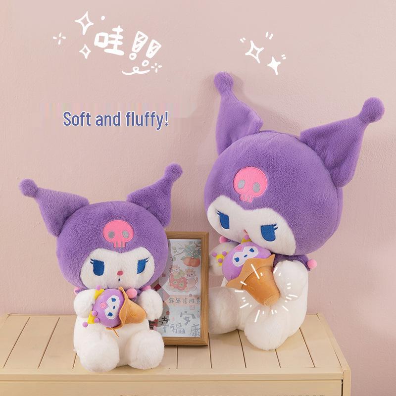 Kuromi Eiscreme Plüschpuppe: Kinderkissen & Geschenk
