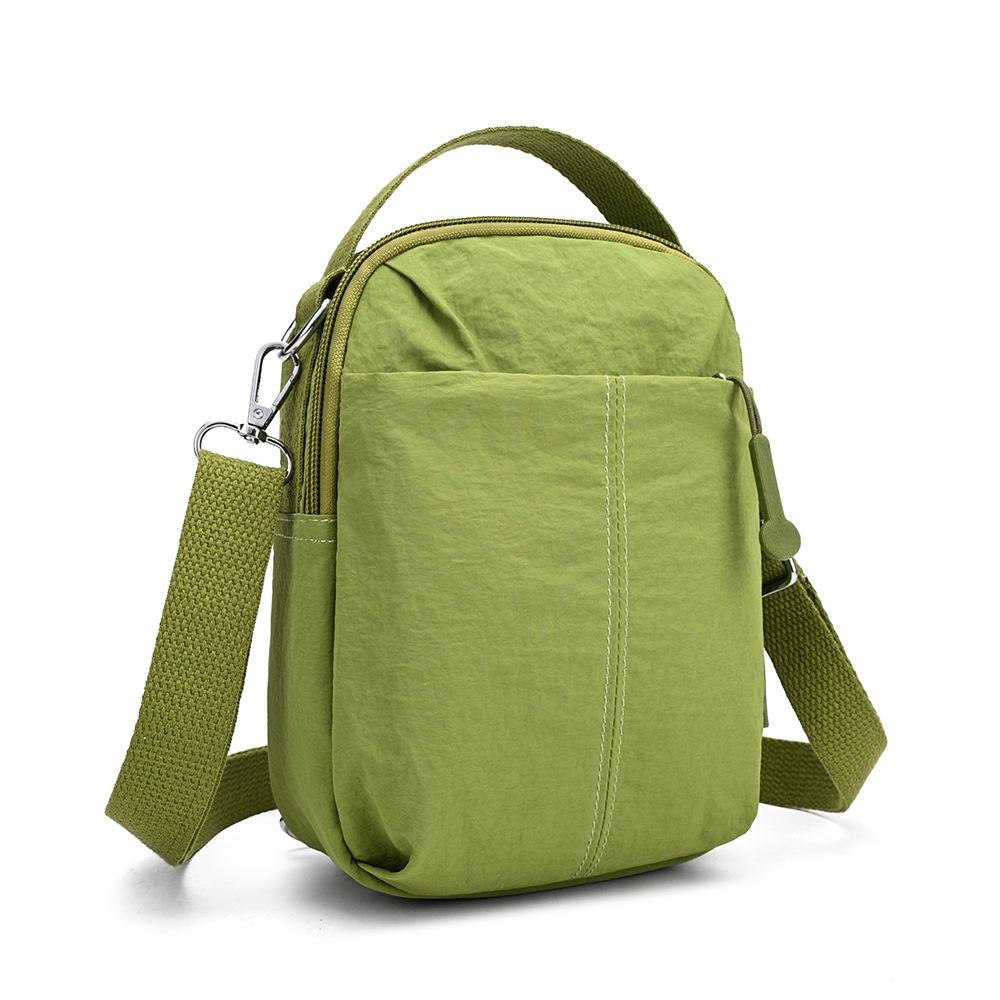 Einfache Umhängetasche, Sportrucksack mit Doppelträgern, Künstlerische und jugendliche Mini-süße Handytasche grün