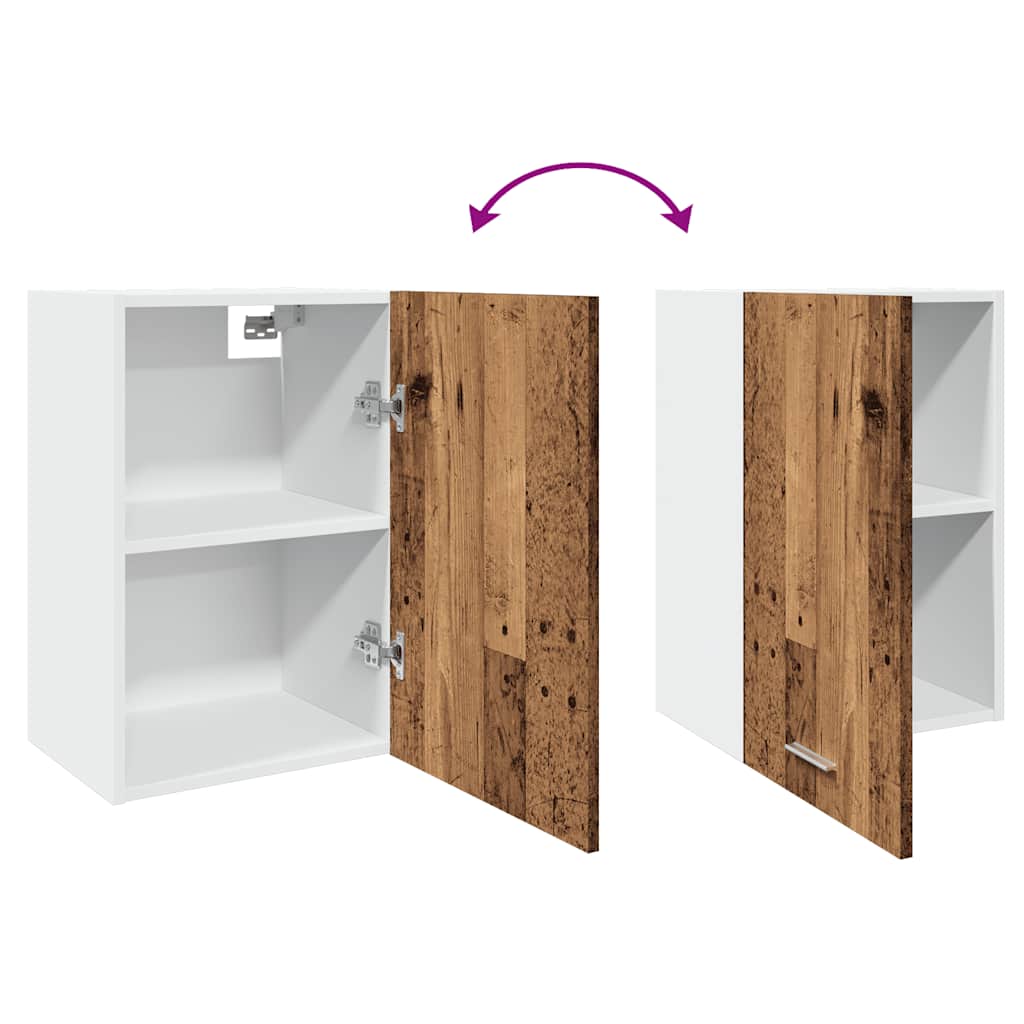 Lyon Wall Mounted Cabinet Rustic Wood Look 40 x 31 x 60 cm Engineered Wood