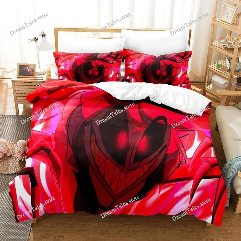 Fashion Cartoon Hazbinel Bedding Set Duvet Cover Set with Pillowcase Twin Full Queen King Bedclothes Bed Linen Home Textiles