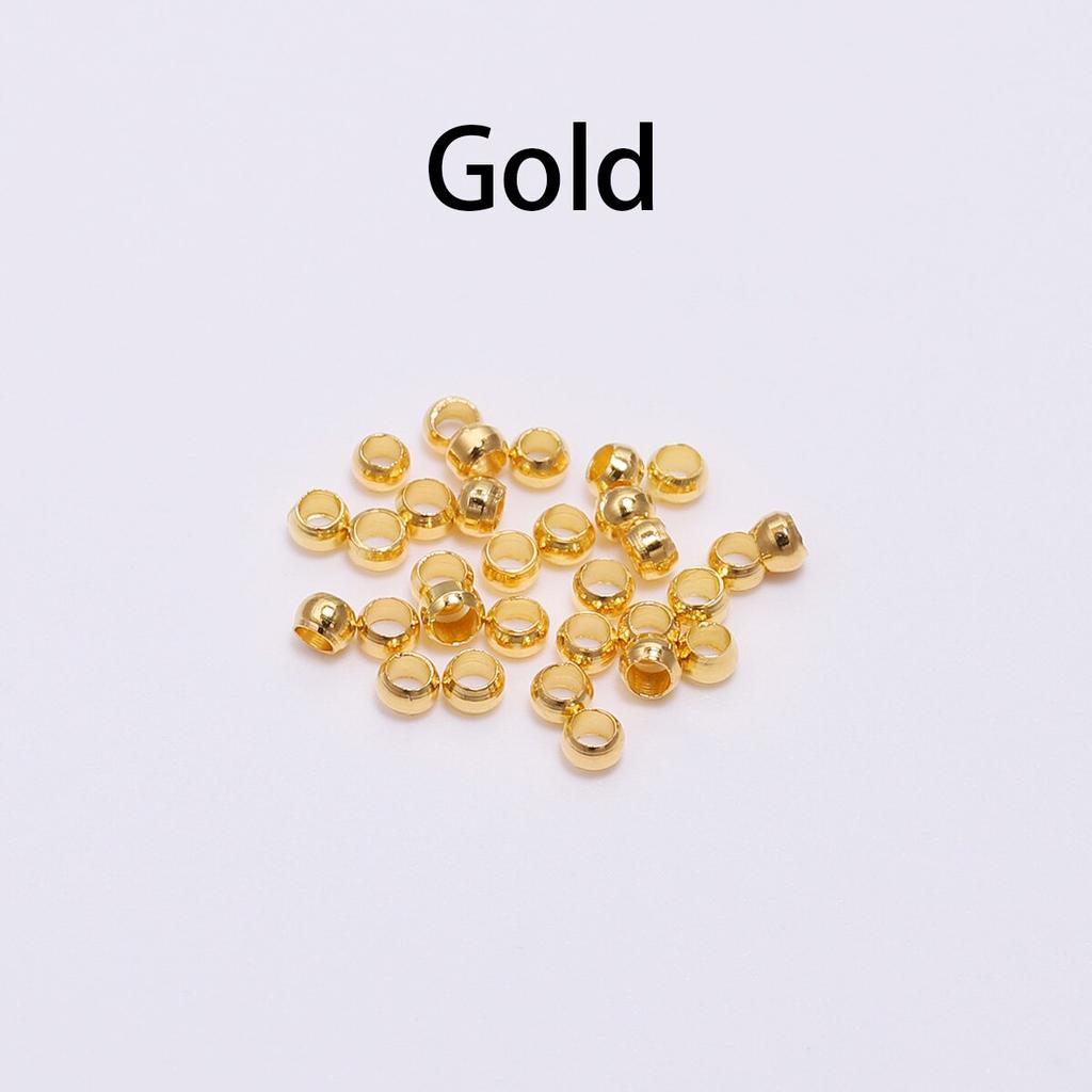 500 stk/parti 2/2,5/3 mm Gull Antik Bronse Ball Stempel Bead Glat Ball Crimps Perler For smykker Making Finne tilbehør