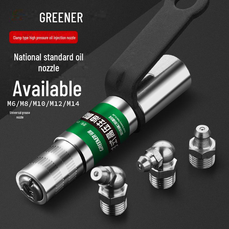 Green Forest High-Pressure Self-Locking Grease Gun Nozzle with Manual Lock Pliers
