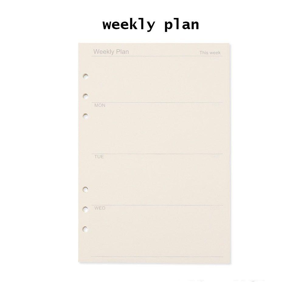 45 Sheets A5 A6 Loose Leaf Notebook Refill Paper Planner Inner Page Point Square Blank Plan Kraft Paper Inner Page Stationery