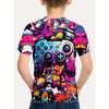 Children's Clothing T-Shirts for Boys Short Sleeve Children's T-Shirts 3D Gamepad Print Fashion Round Neck Kids Summer Clothes