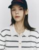 Giordano Boucle Stripe Short Sleeve Cardigan (12Gg) 355527 [2Color]