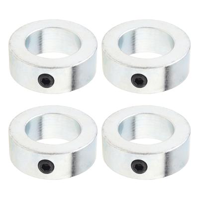 Collier de serrage à vis, 4 pièces Alésage 1-1/8 pouce Colliers d'arbre en acier au carbone zingué pour guide d'arbre à tige linéaire avec vis, Construit en acier au carbone