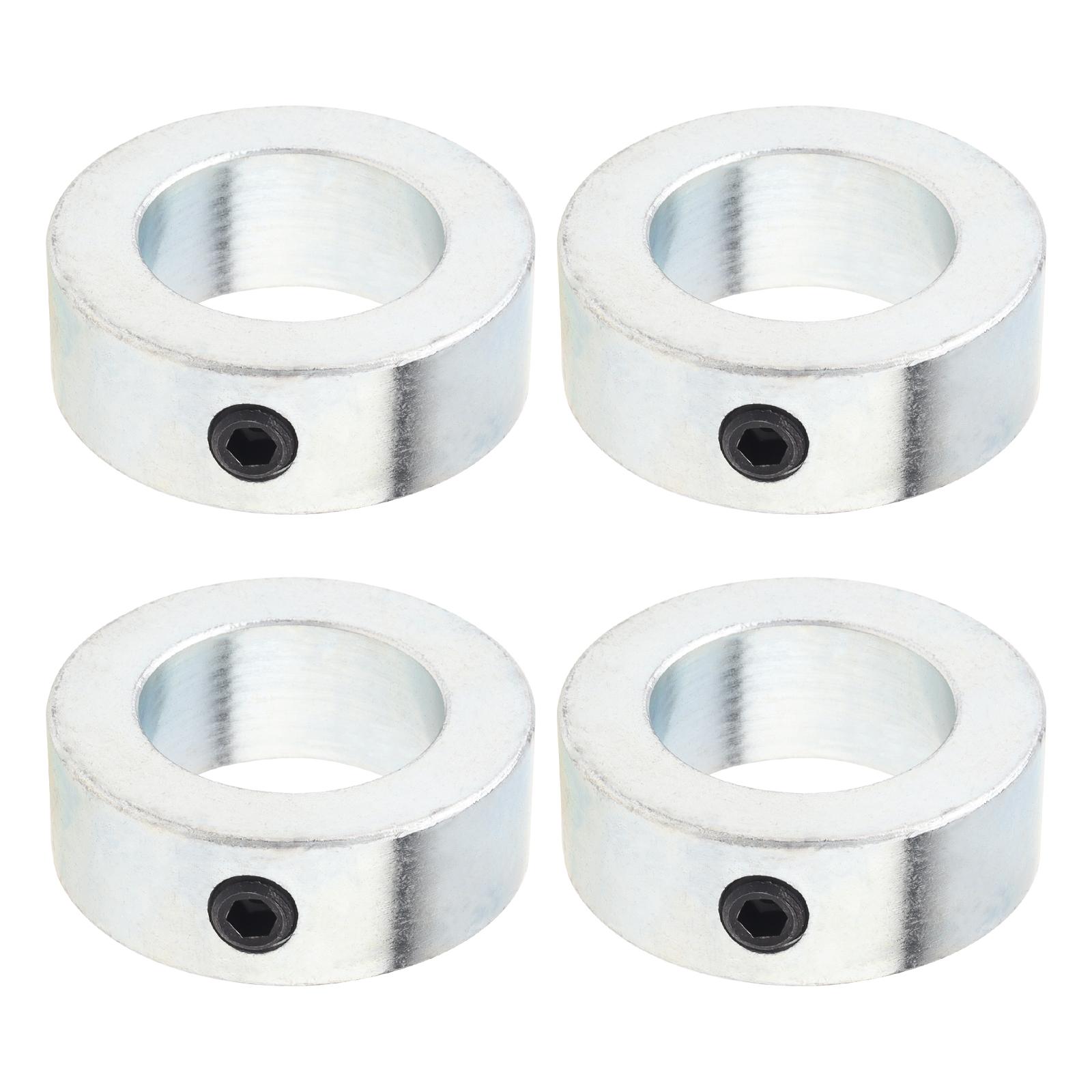 

Lock Collar Clamp,4 pcs 1-1/8 inch Bore Carbon Steel Zinc Plated Shaft Collars for Linear Rod Shaft Guide with Screws,Constructed From Carbon Steel