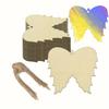 10/20pc Wooden Angel Ornaments Wood Angel Wings Ornament Christmas Xmas Ornaments Angel Wing Ornaments for Home Craft