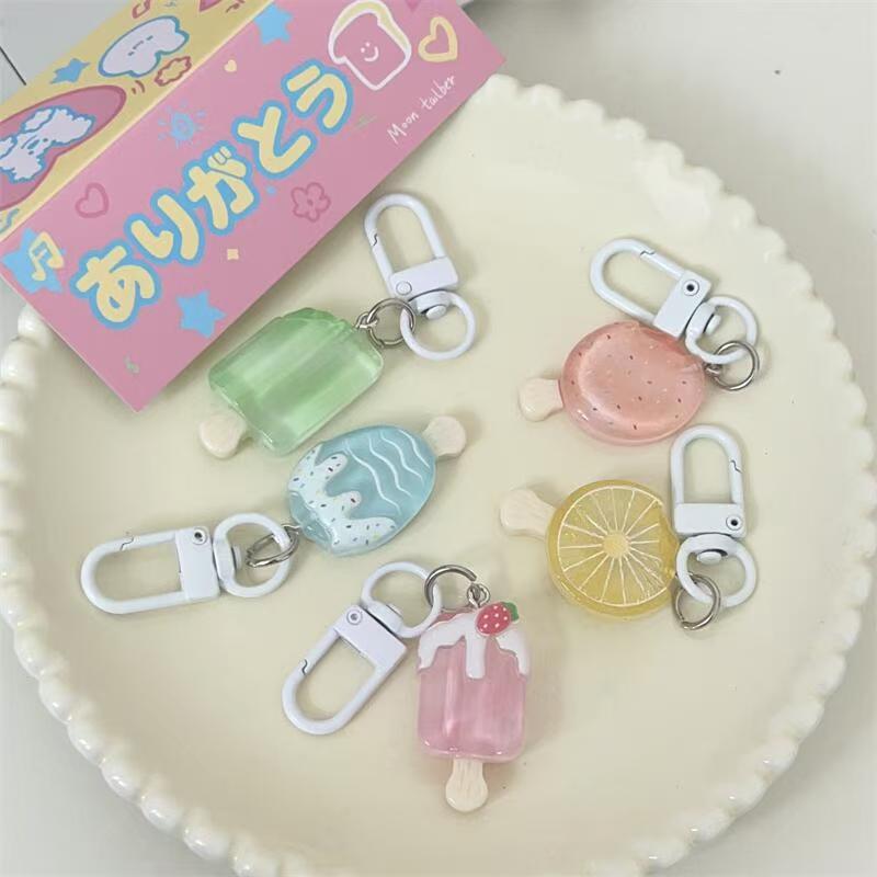 Cute Popsicle Keychain Cartoon Food Toy Pendant - Trendy Accessory for Students, Girls, Couples & Best Friends
