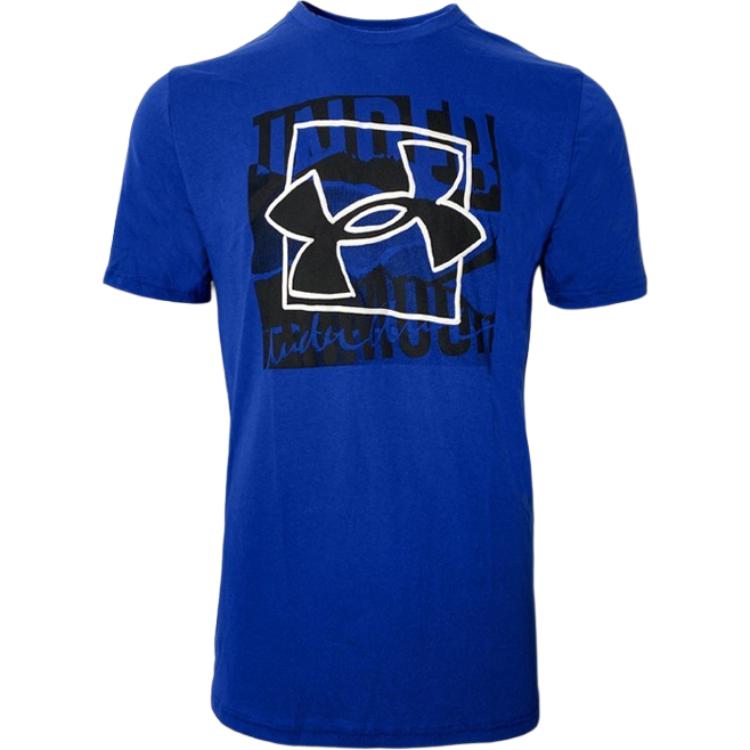 Under Armour Symbol Outline Logo Crew Neck Short Sleeve T-Shirt Men tops 1366442-432 S