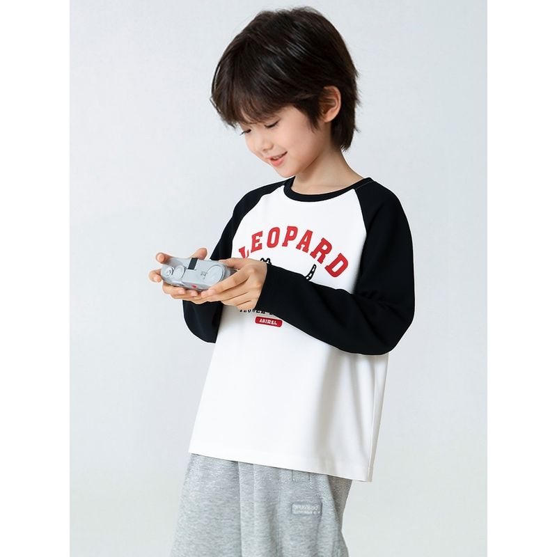 Foreign Trade Children's Clothing Boys and Girls Pure Cotton Cartoon Print Long-Sleeved T-Shirt Spring Base Shirt for Older Teenagers