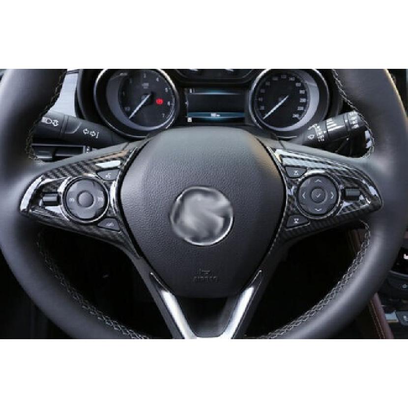 16-2020 Steering Wheel Button Cover Trim Fit For Buick Envision Carbon Fiber
