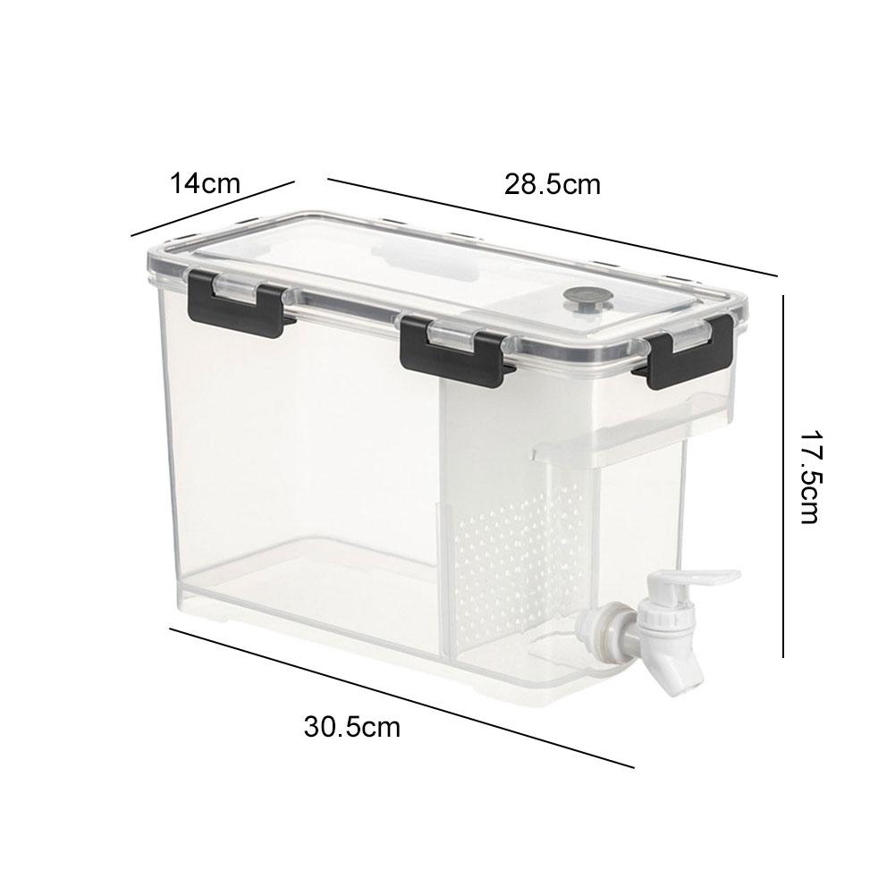 3.5L Large Capacity Cold Water Kettle Beverage Dispenser Double Tank Drink Dispenser with Tap Cold Kettle Dispenser for Summer