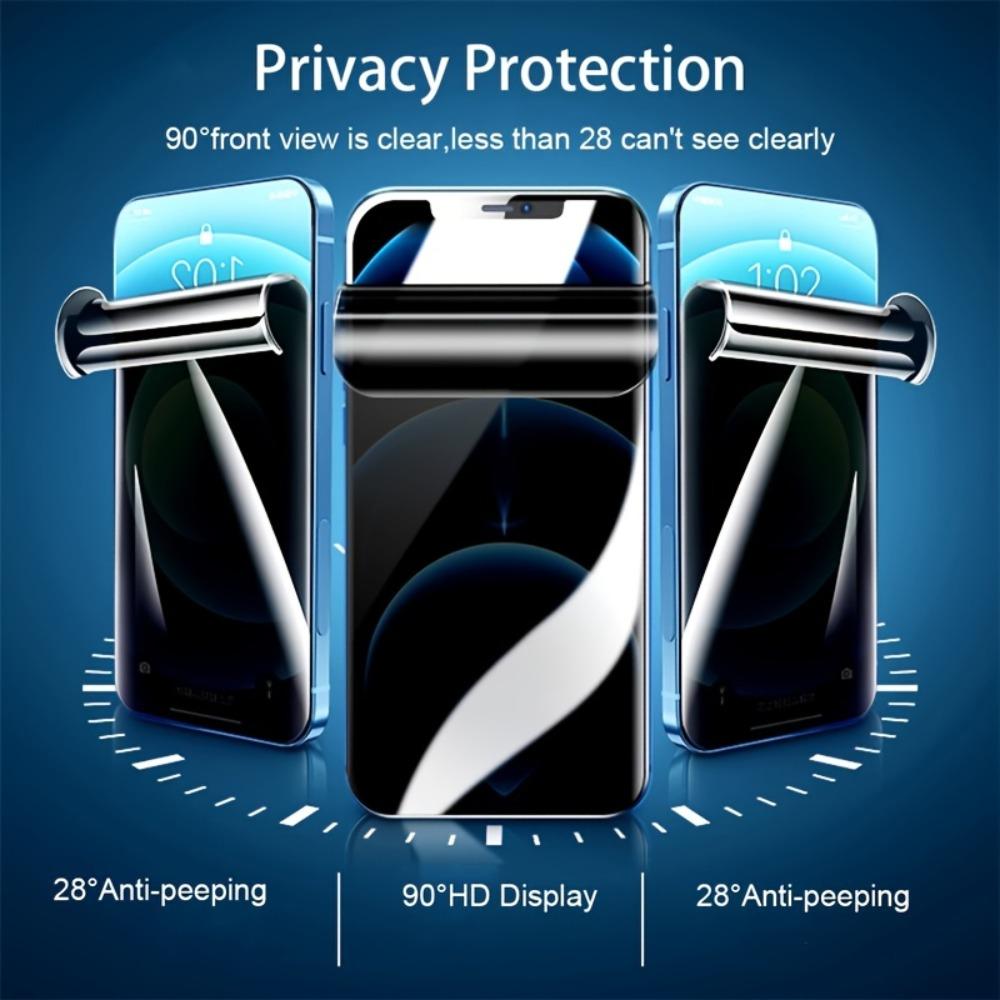 2Pcs Privacy Hydrogel Protective Film For iPhone 17Air 16 15 14 13 12 11 Pro Max Plus Screen Protector For iPhone X XR XS Max Film
