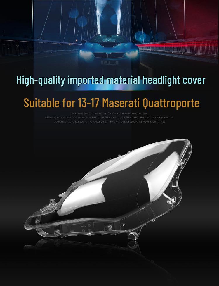 Fits 2013-2017 Maserati Quattroporte Headlight Lens and Cover Housing