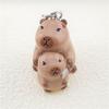 Lovely Capybara Keychain Adorable Cartoon Designed Key Holder Hanging Ornament for Bag Charm or Car Decoration