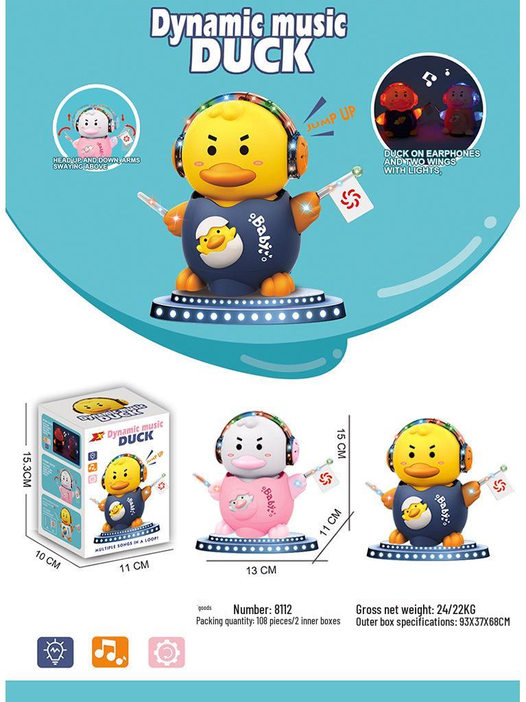 Electric Plush Toy: Educational Luminous Dancing Robot for Kids