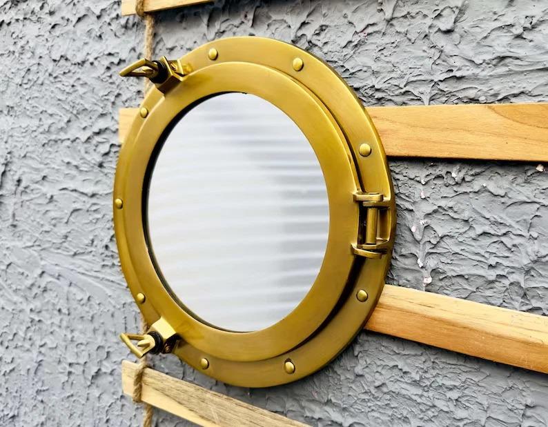 

Handmade 12 Nautical Ship Window Round Porthole | Brown Finish Porthole коричневый