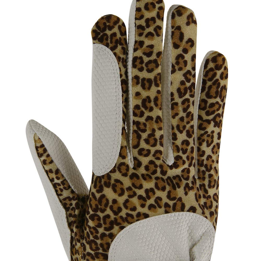 MIC 39 GOLF FIT39 Right Hand Size S Glove, Unisex, MGF-220N, (Left-Handed), Leopard/White,