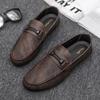 Men's Summer 2025 British-Style Casual Leather Loafers - Soft Sole, Trendy One-Step Drive Shoes