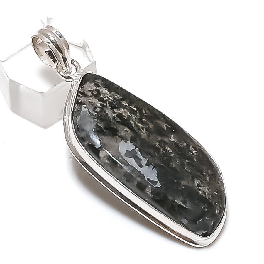 Lodolite Quartz Gemstone Handmade 925 Sterling Silver Jewelry Pendant 2.36" s8M20