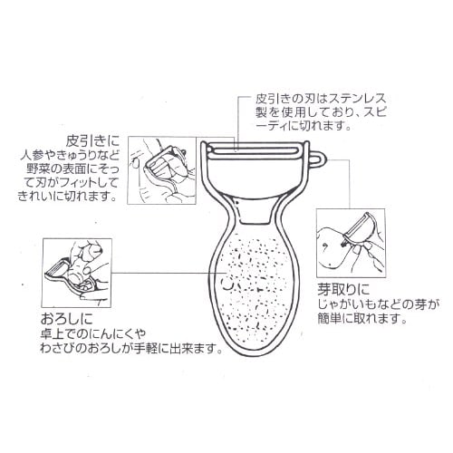 Pearl Metal Easy Wash Dishwasher Safe Grater/Peeler C-8633