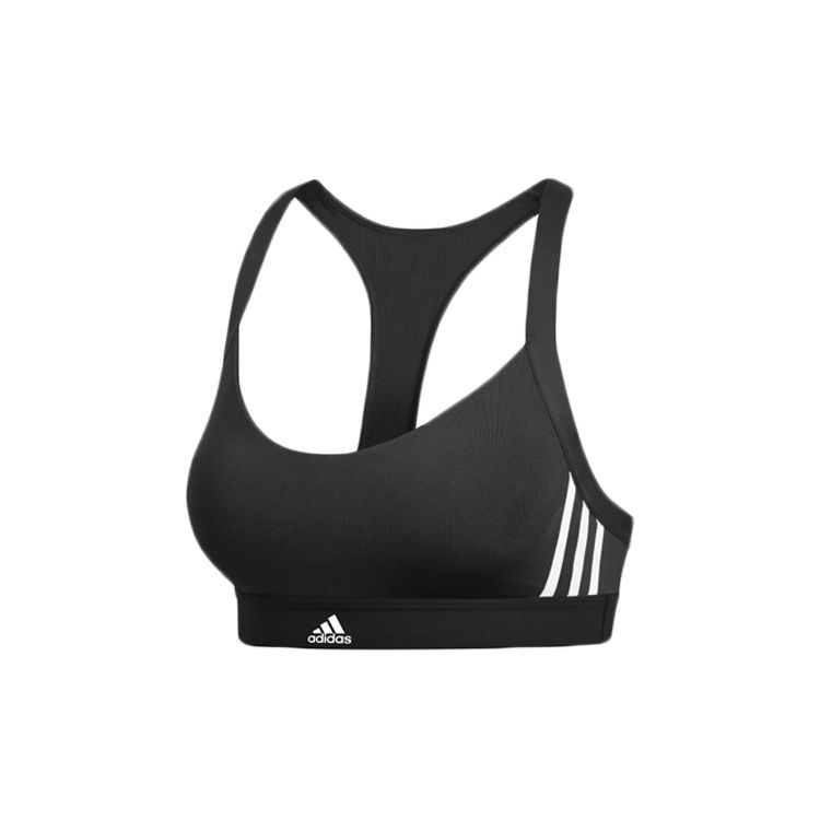 Adidas All Me 3-Stripes Sports Bra Women Black White DU1290 XS