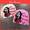 Halloween Ghost Pattern Letter Knitted Hat For Trendy Casual And Use Outdoor