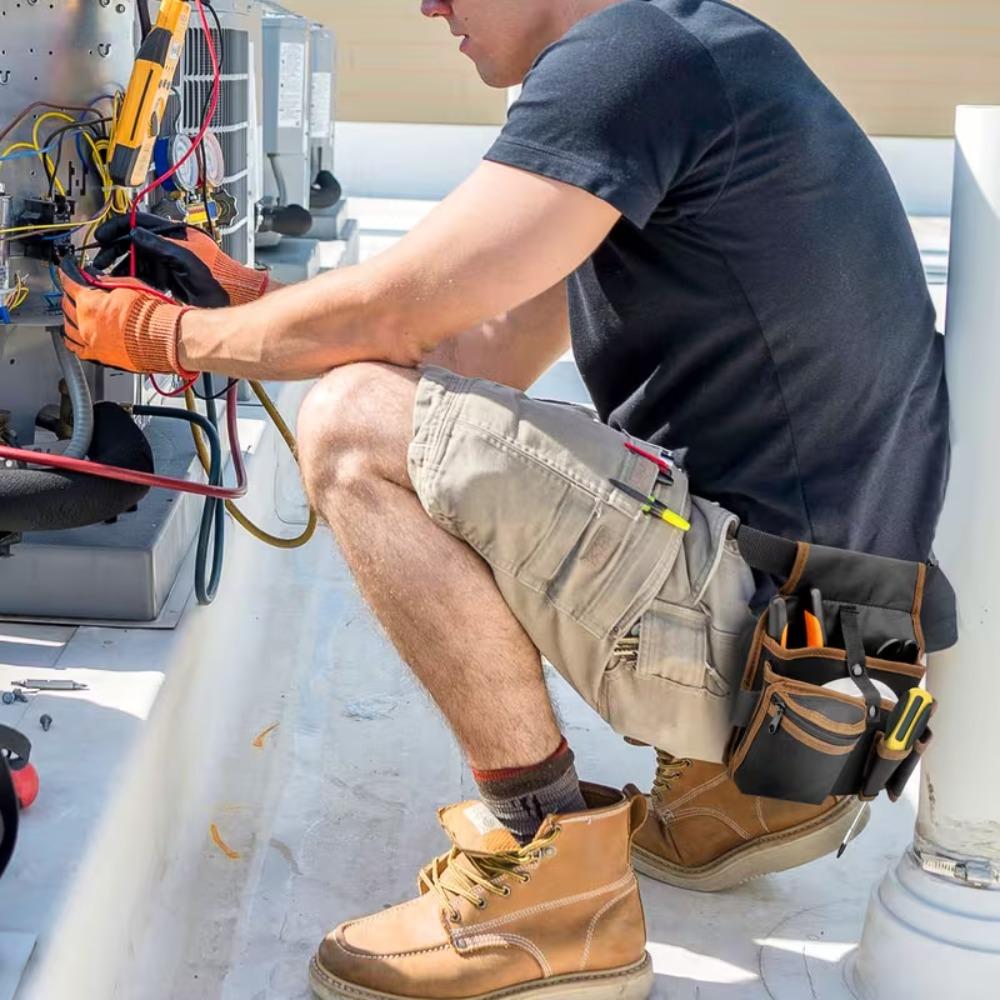 Portable Waist Tool Bag Durable Polyester Multifunction Pouch for Electrician Hardware Tools Storage