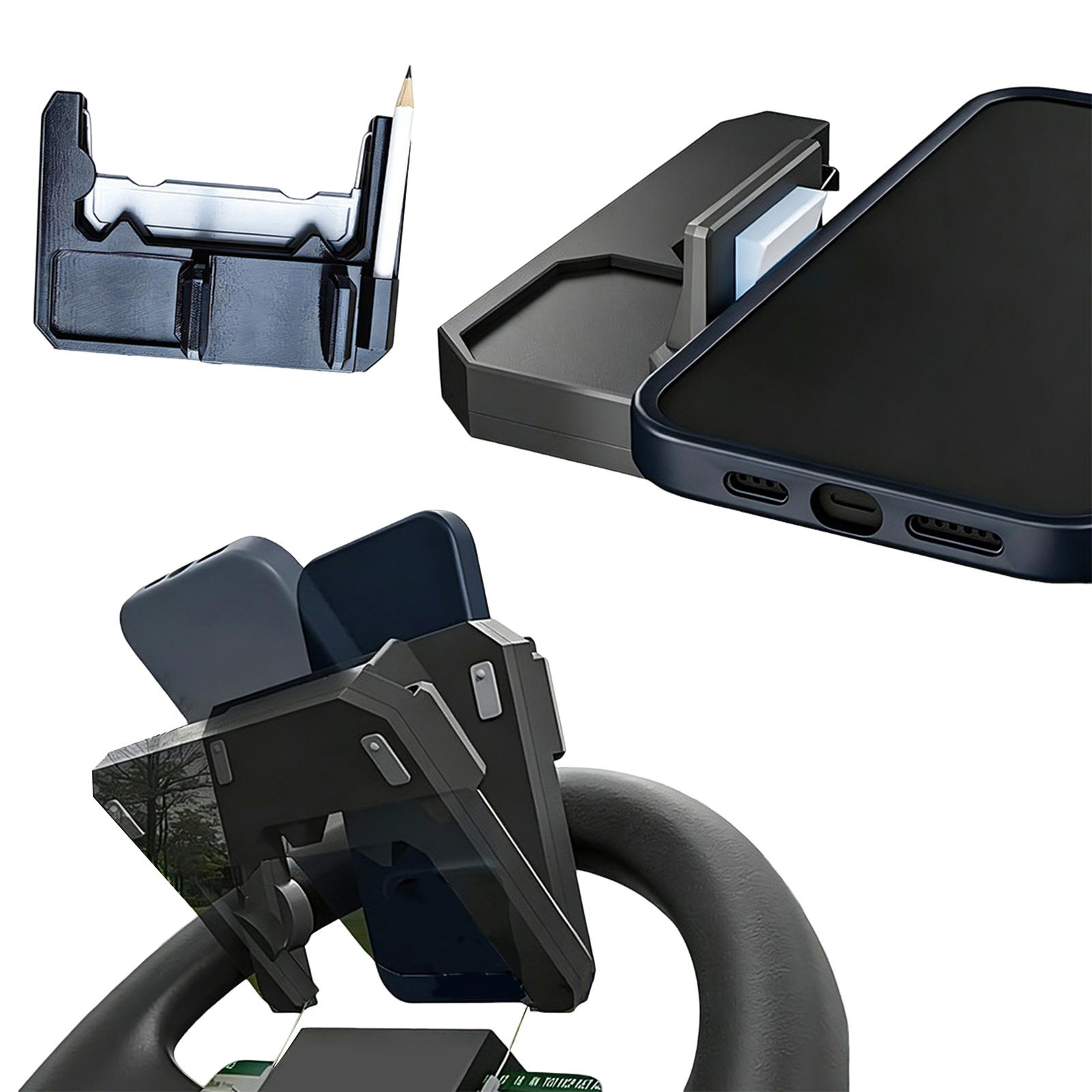 Flip Up Golf Cart Phone Holder Wide 3.15in-4.72in Golf Cart Steering Wheel Phone Stand Non-Slip Essentials Gift for Men Women China Mainland