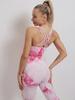 Women's Seamless Tie-Dye Yoga Set: High-Waist Hip-Lifting Pants and Sports Vest