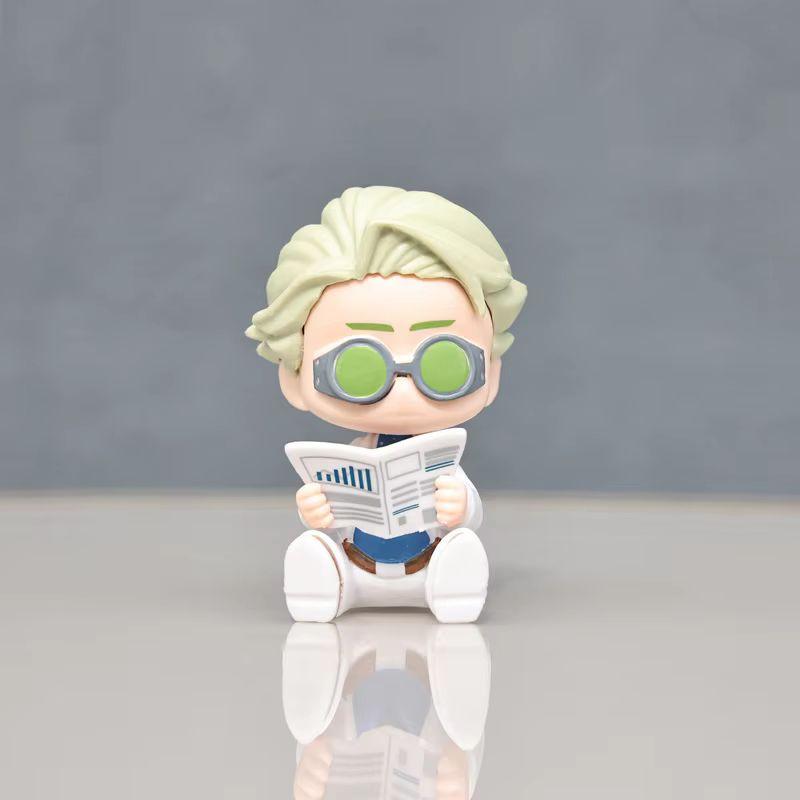 Qversion 7Pcs Jujutsu Kaisen Cartoon Character Gojo Satoru Kugisaki Nobara Kawaii Model Desktop Ornaments Dolls Children'S Gifts