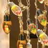 LED Christmas Light String Holiday Decoration Light Vintage Snowman Atmosphere Light Room Garden Pendant Light Wishing Bottle