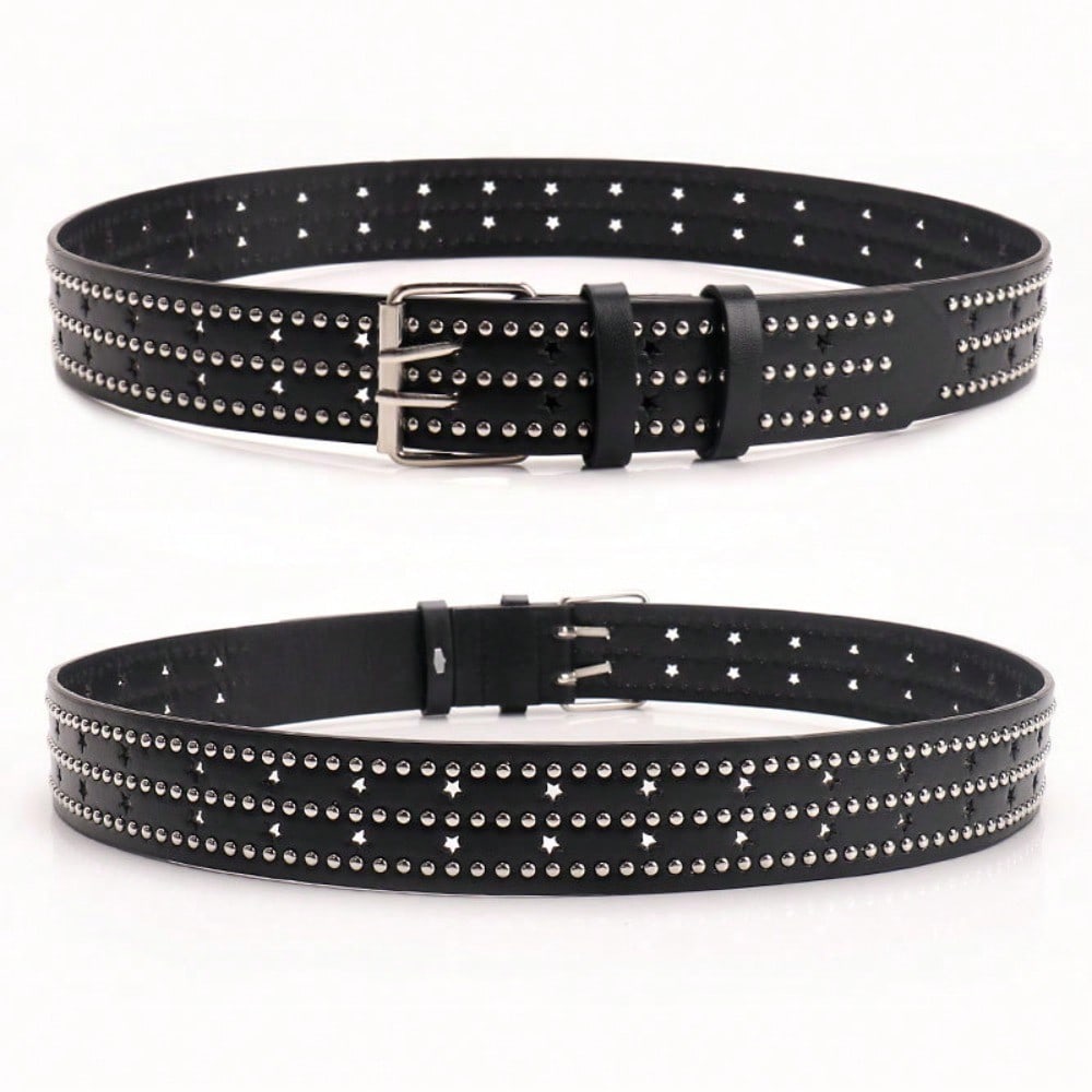 European and American Belts, Women's Personality Trend Rivets, Five-star Punk with Jeans, Women's Belts