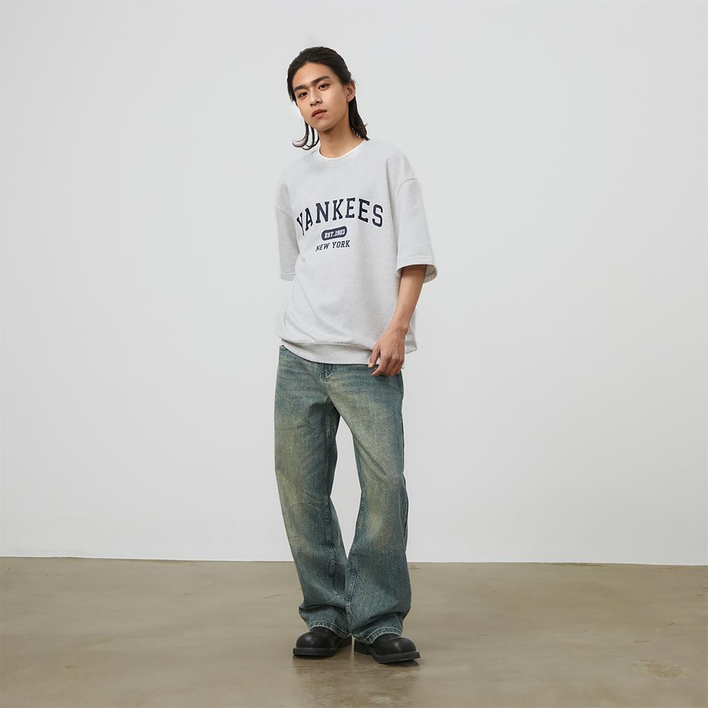 New MLB SS24 T Shirt Unisex Light Heather Gray 3ARSV0143-50MGL