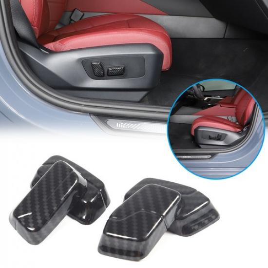 ABS Carbon fiber Seat Adjustment Button Cover Trim For BMW 5 Series -2024