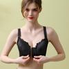 Plus Size Front Closure Lace Bra - Thin, Comfortable, Wire-Free Design for Extra Support