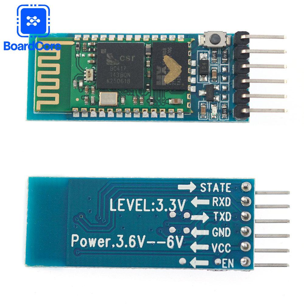 מודול Bluetooth HC-05 HC-06 מאסטר-סלייב 6/4 פינים עם אנטי-היפוך, מודול Bluetooth אלחוטי טורי משולב עבור ארדואינו