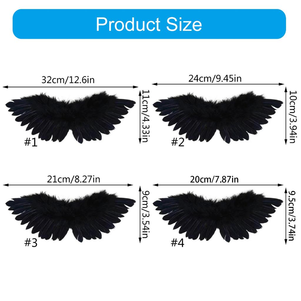 Versatile Children's Lightweight Durable Feathered Angel Wings with Comfort Straps for Parties and Playtime