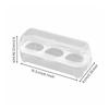Egg Container with Hinged Lid Portable Organizer Clear for Kitchen