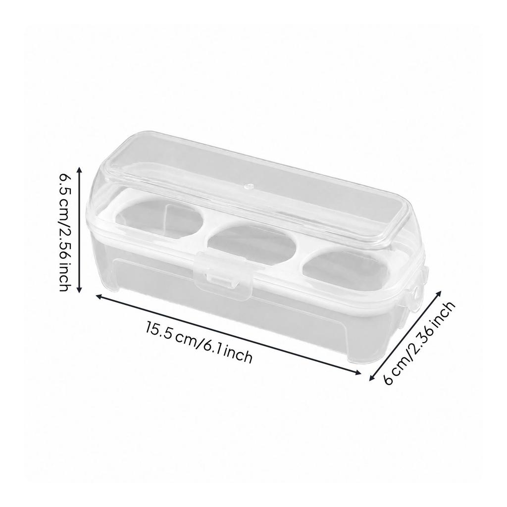 Egg Container with Hinged Lid Portable Organizer Clear for Kitchen
