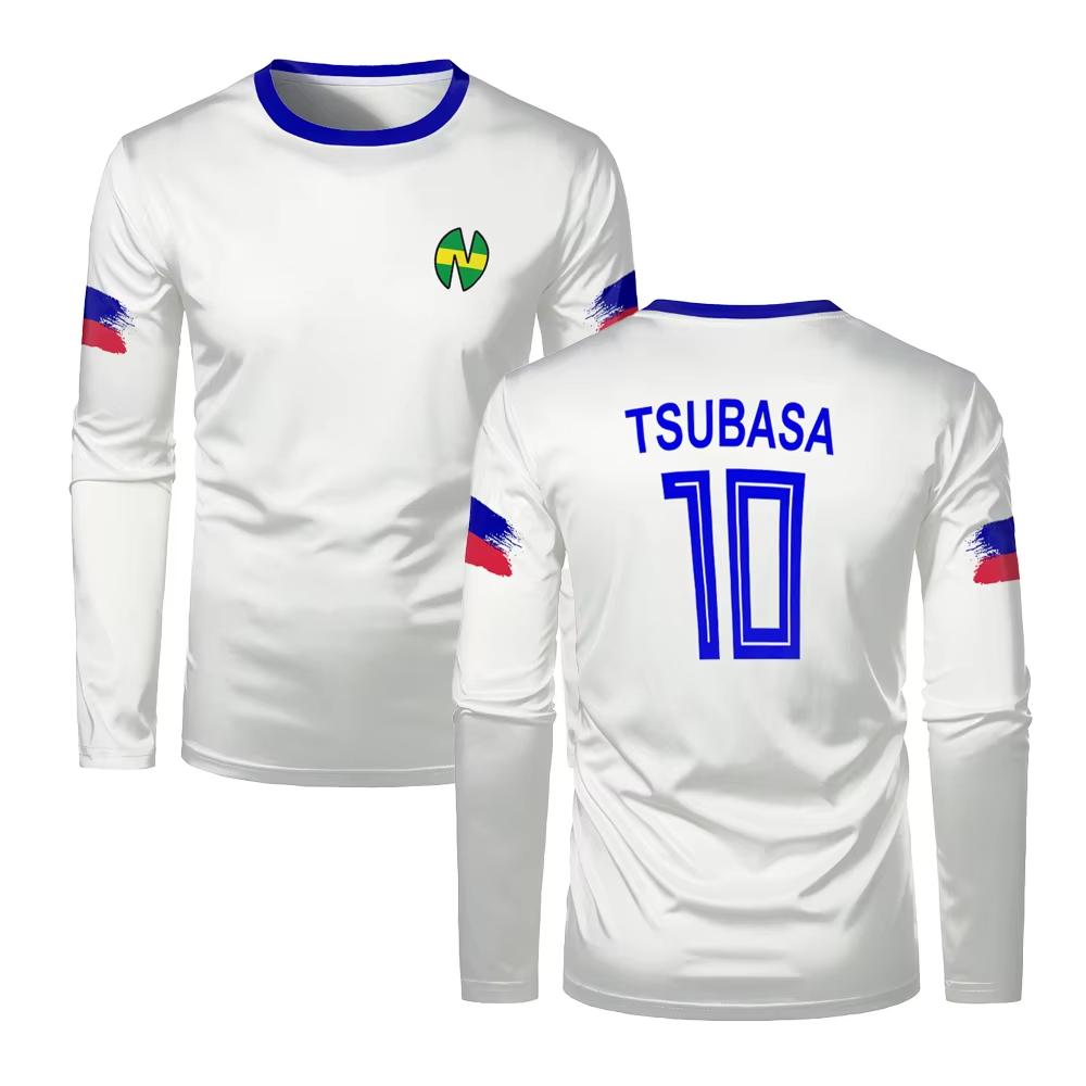 ATOM School Nansheng Olive And Benji Kits Soccer Jersey Animation Captain Long Sleeve Men's T-shirt Tsubasa Jersey Kid/Adult Tee