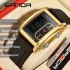 Sanda Men's Luminous Waterproof Multi-Function Electronic Watch with Dual Display