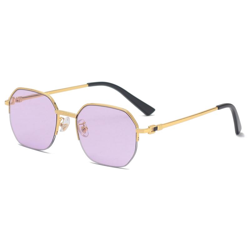 HBK 2022 Luxury Sunglasses Custom Designer Small Rectangle Sun Glasses 2022 Trendy Woman Rimless Sunglasses